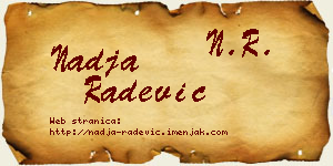 Nadja Radević vizit kartica